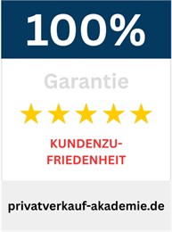 Siegel: 100 % Garantie – Kundenzufriedenheit